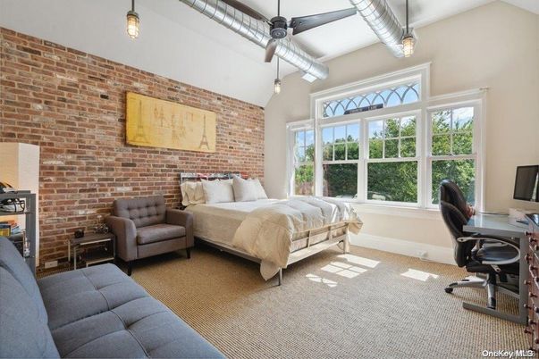 Bedroom, Home Office, Interior, Stone Walls