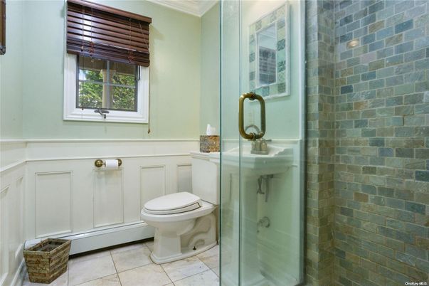 Bathroom, Glass Shower, Interior, Stone Walls