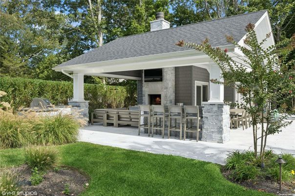 Backyard, Exterior, Fireplace