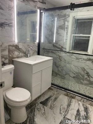 Bathroom, Glass Shower, Interior, Marble, Marble Walls