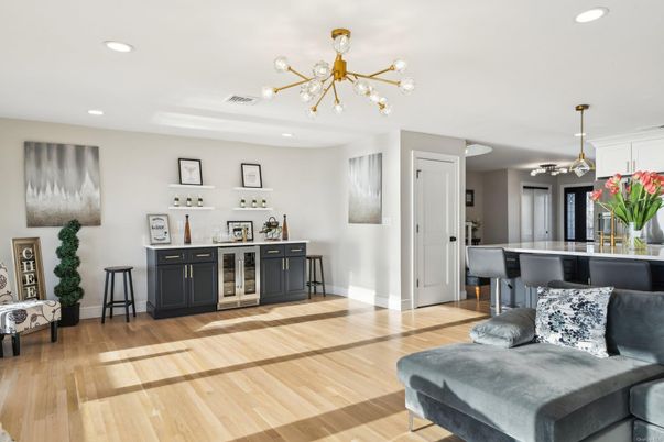 Interior, Pendant Lights, Recessed Lighting, Wood Texture Flooring