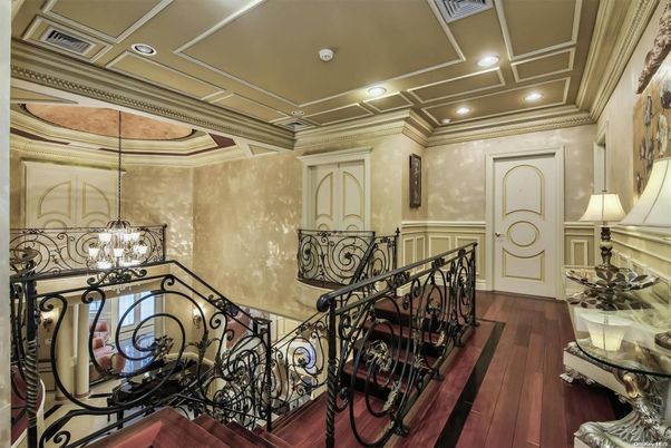 Chandelier, Interior, Recessed Lighting, Wood Texture Flooring