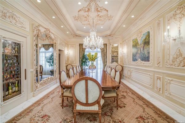 Chandelier, Dining room, Interior, Recessed Lighting