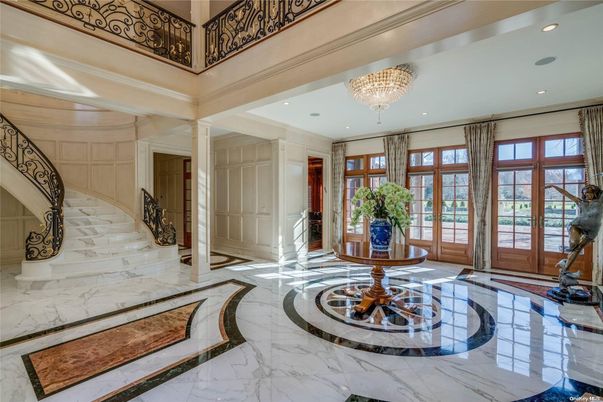 Chandelier, Interior, Marble, Recessed Lighting