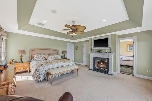 Bedroom, Fireplace, Interior, Recessed Lighting