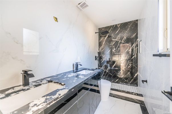 Bathroom, Dual Sink Vanities, Interior, Marble, Marble Walls