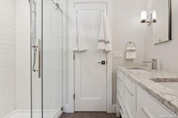 Bathroom, Dual Sink Vanities, Glass Shower, Interior