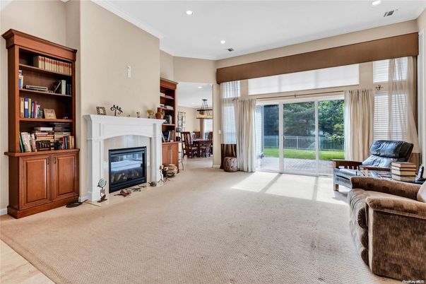 Dining room, Fireplace, Interior, Living room, Pendant Lights, Recessed Lighting