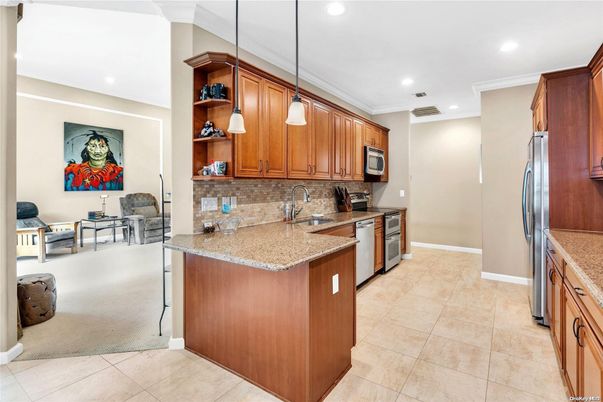 Interior, Kitchen, Pendant Lights, Recessed Lighting, Stainless Steel Appliances