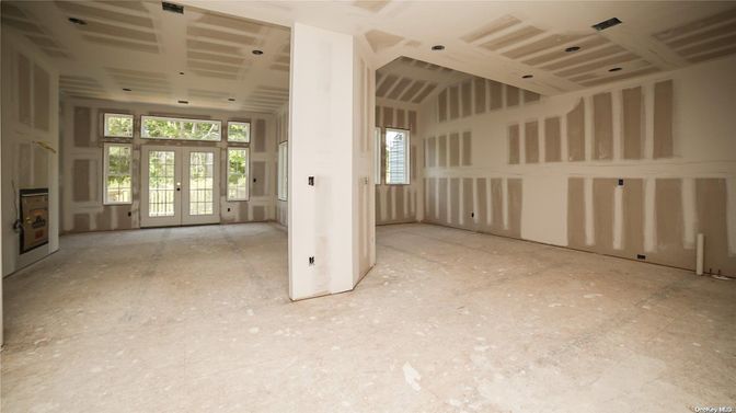 Empty room, Fireplace, Interior, Recessed Lighting
