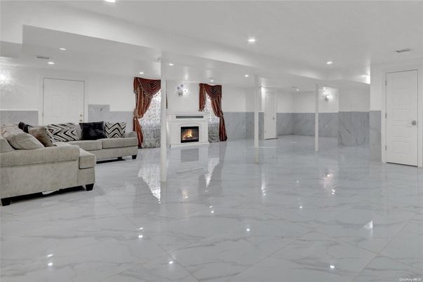 Fireplace, Interior, Living room, Marble, Marble Walls, Recessed Lighting