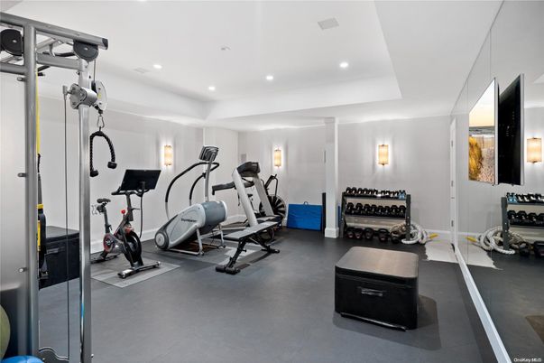 Fitness Equipment, Gym, Interior, Recessed Lighting
