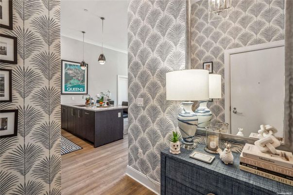 Bathroom, Interior, Pendant Lights, Wood Texture Flooring