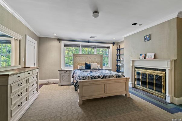 Bedroom, Fireplace, Interior, Recessed Lighting