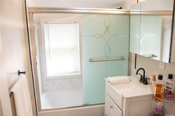 Bathroom, Glass Shower, Interior, Marble Walls