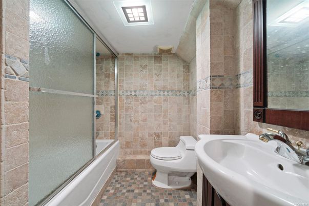 Bathroom, Glass Shower, Interior, Stone Walls