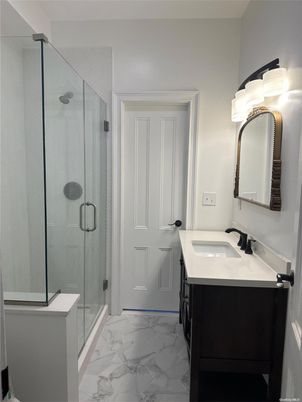 Bathroom, Glass Shower, Interior, Marble
