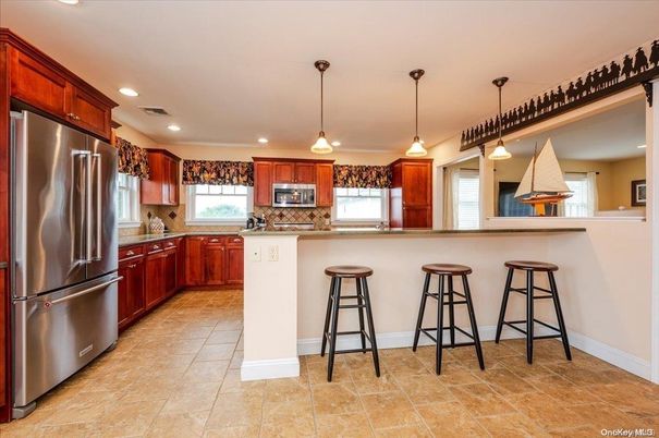 Interior, Kitchen, Pendant Lights, Recessed Lighting, Stainless Steel Appliances