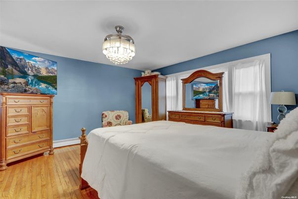 Bedroom, Chandelier, Interior, Wood Texture Flooring