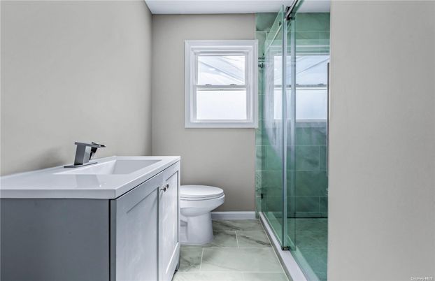 Bathroom, Glass Shower, Interior, Marble