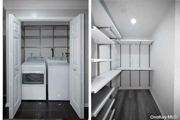 Interior, Recessed Lighting, Utility Closets, Washer, Wood Texture Flooring