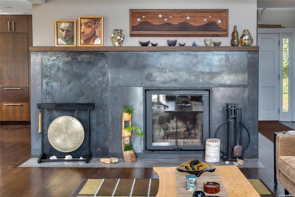 Fireplace, Interior, Wood Texture Flooring