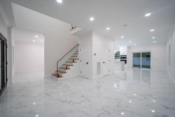 Empty room, Interior, Marble, Recessed Lighting
