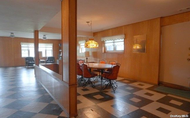 Dining room, Interior, Pendant Lights, Wooden Walls