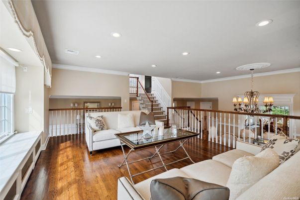 Chandelier, Interior, Living room, Recessed Lighting, Wood Texture Flooring