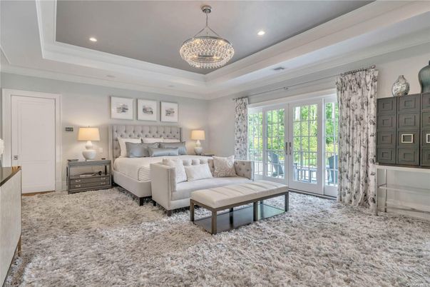 Bedroom, Chandelier, Interior, Recessed Lighting