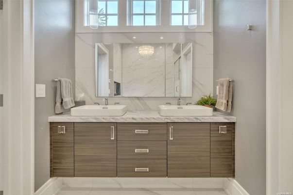 Bathroom, Dual Sink Vanities, Interior, Marble, Marble Walls
