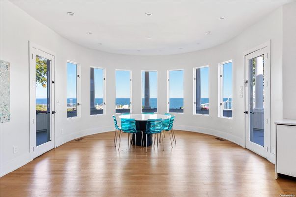 Dining room, Interior, Recessed Lighting, Water, Wood Texture Flooring