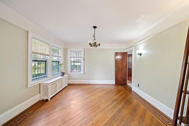 Chandelier, Empty room, Interior, Wood Texture Flooring
