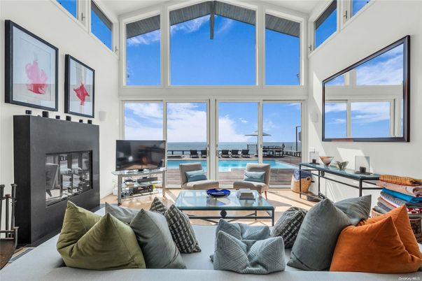 Fireplace, Interior, Living room, Sun Room, Water