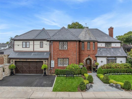 Attached, Exterior, Facade, Brick Facade, Tudor Revival