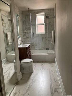 Bathroom, Glass Shower, Interior, Marble, Marble Walls