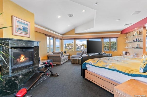 Bedroom, Fireplace, Fitness Equipment, Interior, Recessed Lighting