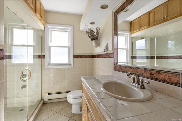 Bathroom, Glass Shower, Interior, Tile Countertops