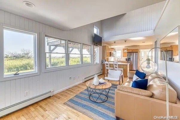 Interior, Kitchen, Living room, Pendant Lights, Recessed Lighting, Stainless Steel Appliances, Wood Texture Flooring