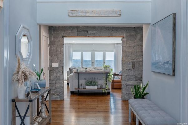Interior, Stone Walls, Wood Texture Flooring