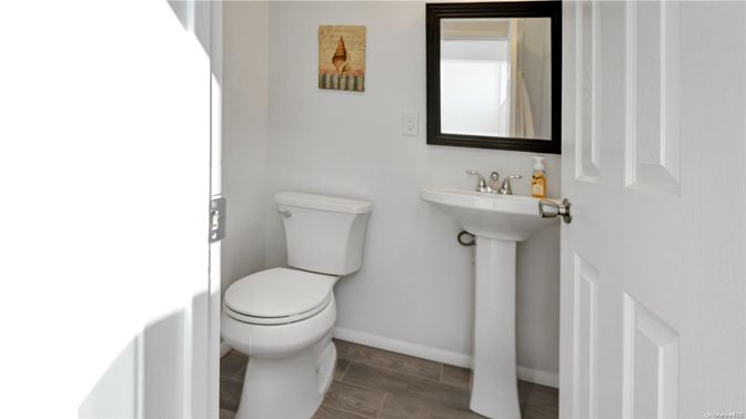 Bathroom, Interior, Wood Texture Flooring