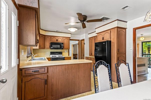 Interior, Kitchen, Pendant Lights, Stainless Steel Appliances, Wood Texture Flooring