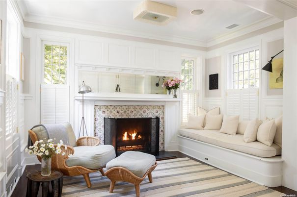 Fireplace, Interior, Wood Texture Flooring