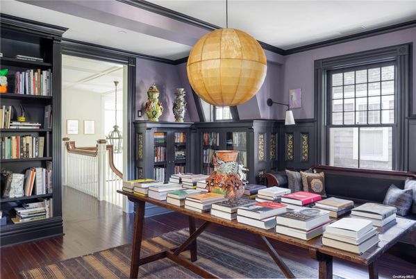 Home Office, Interior, Pendant Lights, Wood Texture Flooring