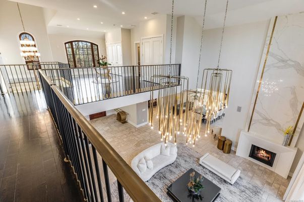 Fireplace, Interior, Living room, Pendant Lights, Recessed Lighting
