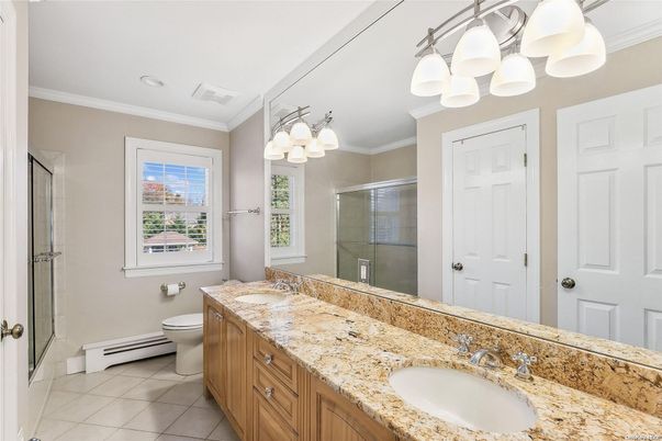 Bathroom, Dual Sink Vanities, Glass Shower, Interior