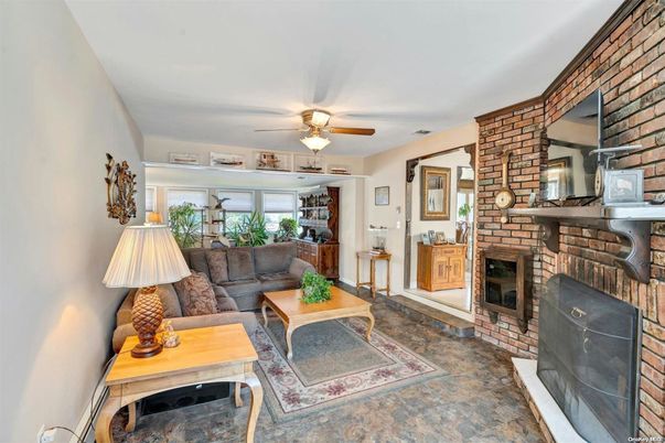 Fireplace, Interior, Living room, Stone Walls