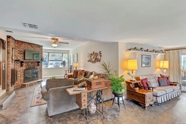 Fireplace, Interior, Living room, Stone Walls