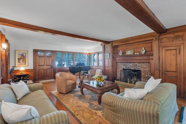Fireplace, Interior, Living room, Piano, Wooden Beams, Wood Texture Flooring, Wooden Walls