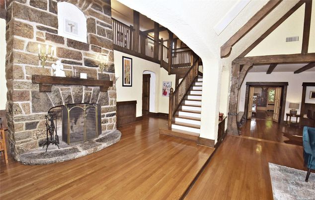 Fireplace, Interior, Wood Texture Flooring